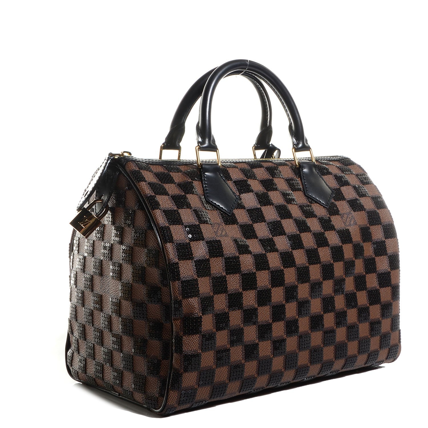Louis Vuitton Damier Paillettes Speedy 30 Black 3 of 8