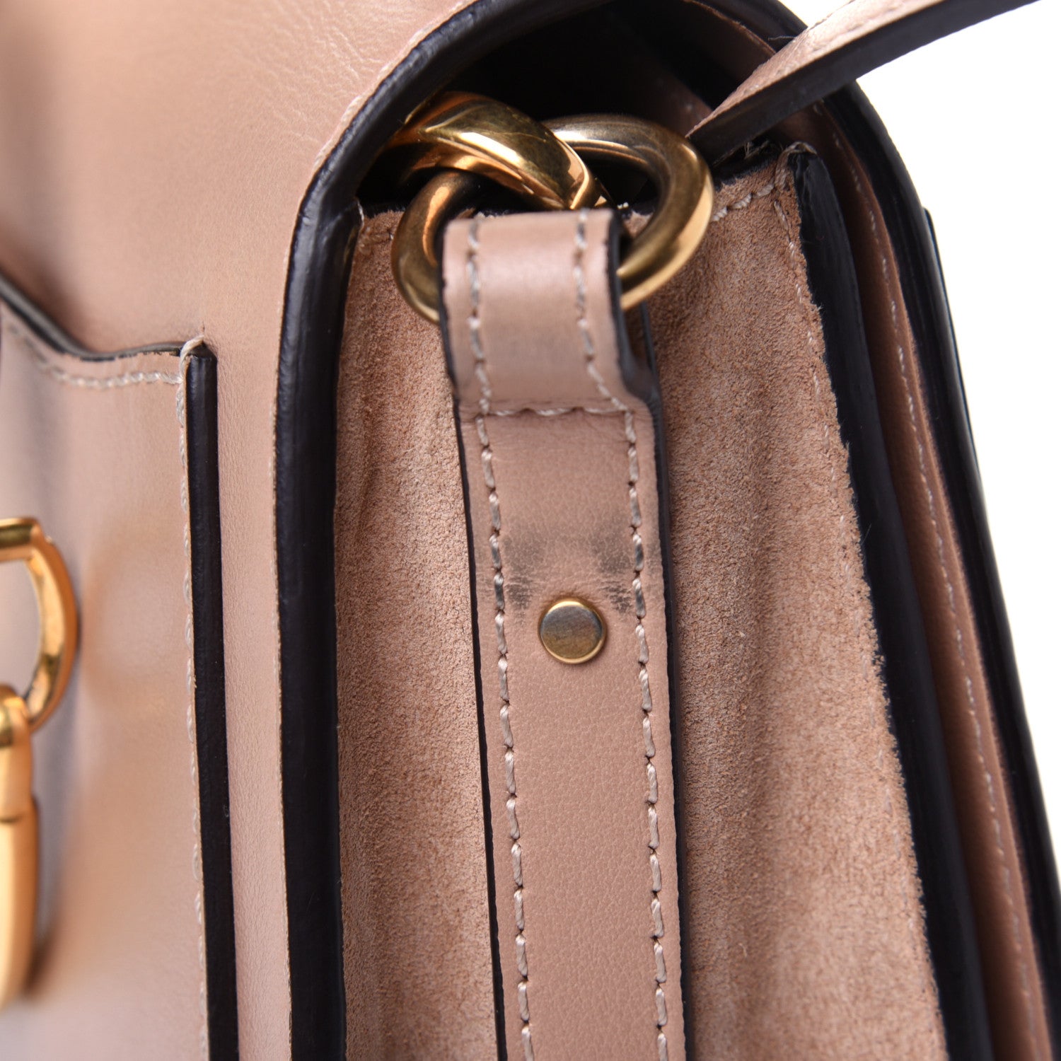 Chloe Calfskin Suede Small Nile Bracelet Bag Biscotti Beige 12 of 13