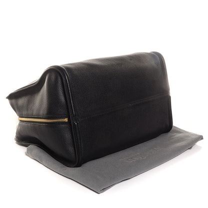Alexander McQueen Pebbled Calfskin Medium Skull Padlock Zip Around Tote Black 4 of 8