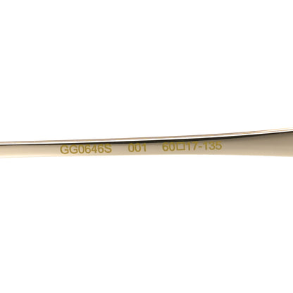 Gucci Oversized Sunglasses GG0646S Gold Black 7 of 8