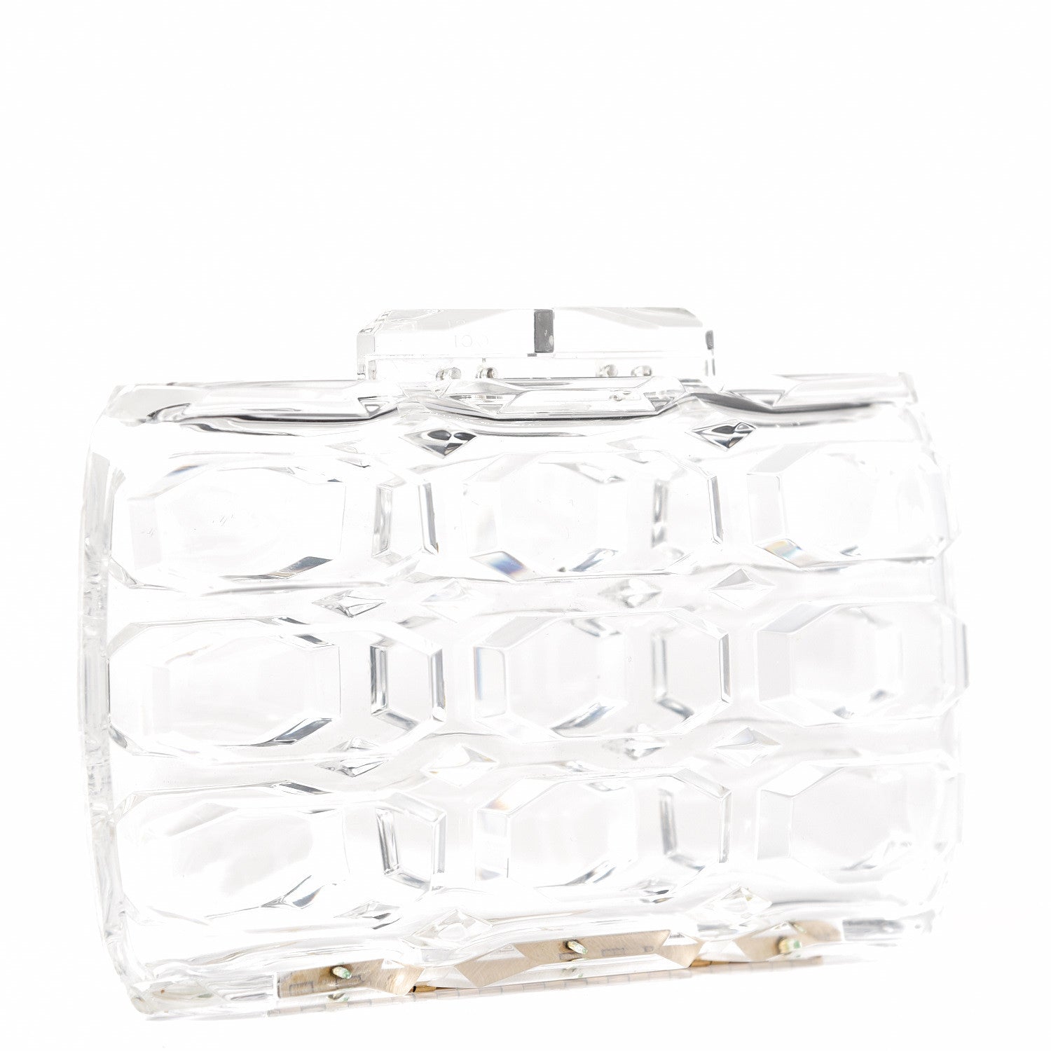 Gucci Plexiglass Aristrographic Box Clutch Translucent 3 of 11