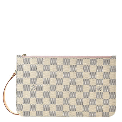 Louis Vuitton Damier Azur Neverfull MM GM Pochette Rose Ballerine 1 of 7