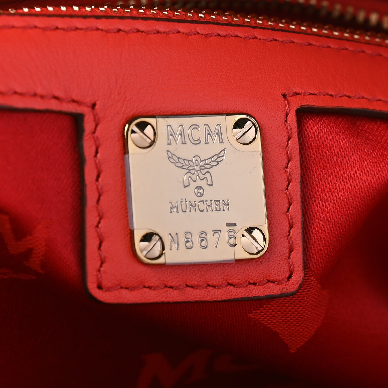 MCM Saffiano Nuovo Tote Hot Coral 5 of 6