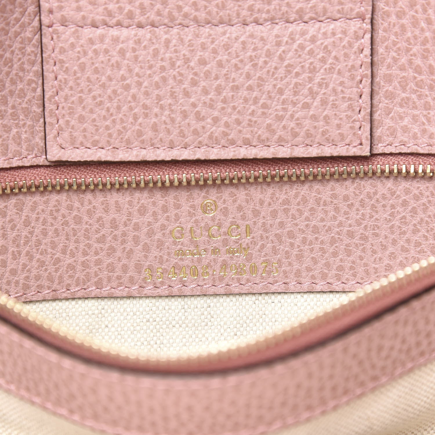 Gucci Dollar Calfskin Small Swing Tote Grey Field Soft Pink 6 of 13