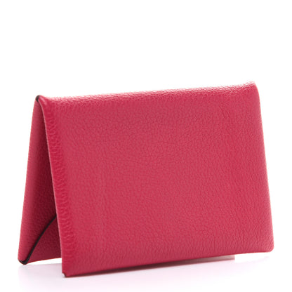 Hermes Evercolor Calvi Card Case Framboise 3 of 8