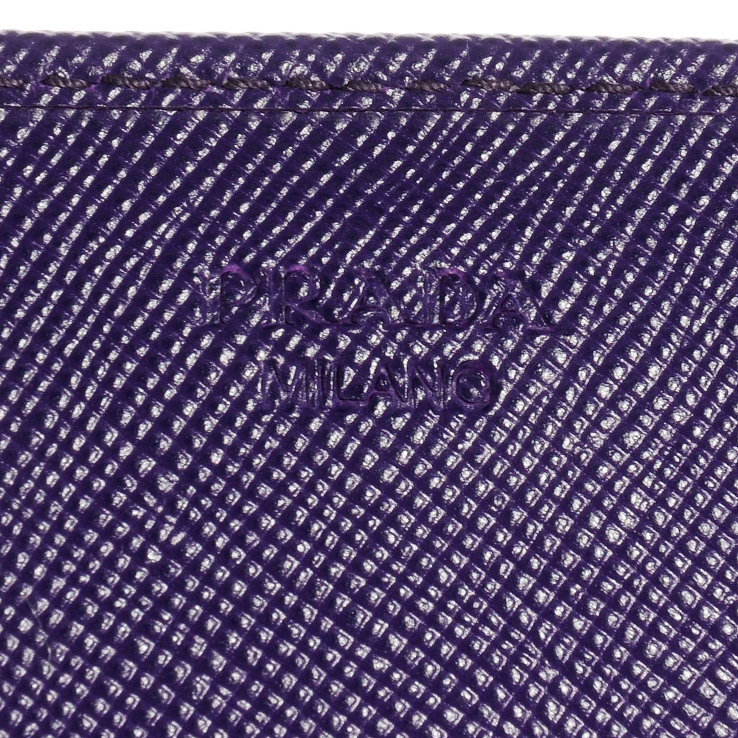 Saffiano Metal Oro Chain Wallet Viola