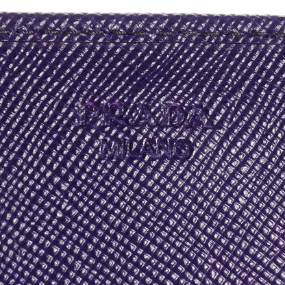 Prada Saffiano Metal Oro Chain Wallet Viola 7 of 9