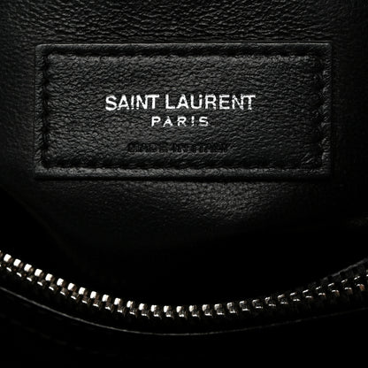 Saint Laurent Calfskin Y Quilted Monogram Small Loulou Chain Satchel Black 6 of 10