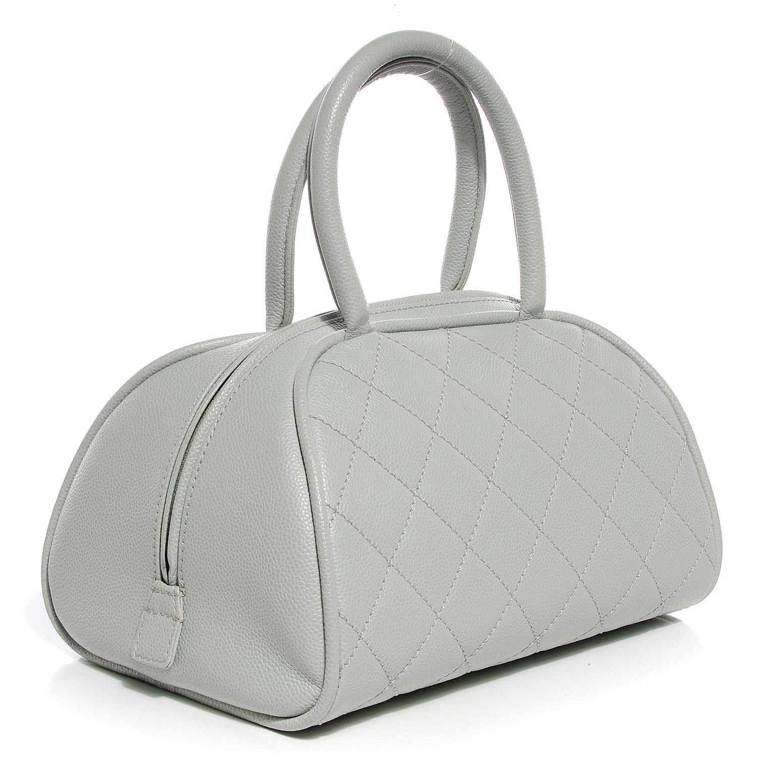 Chanel Caviar Quilted Small Bowler Grey 3 of 7