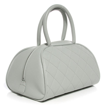 Chanel Caviar Quilted Small Bowler Grey 3 of 7