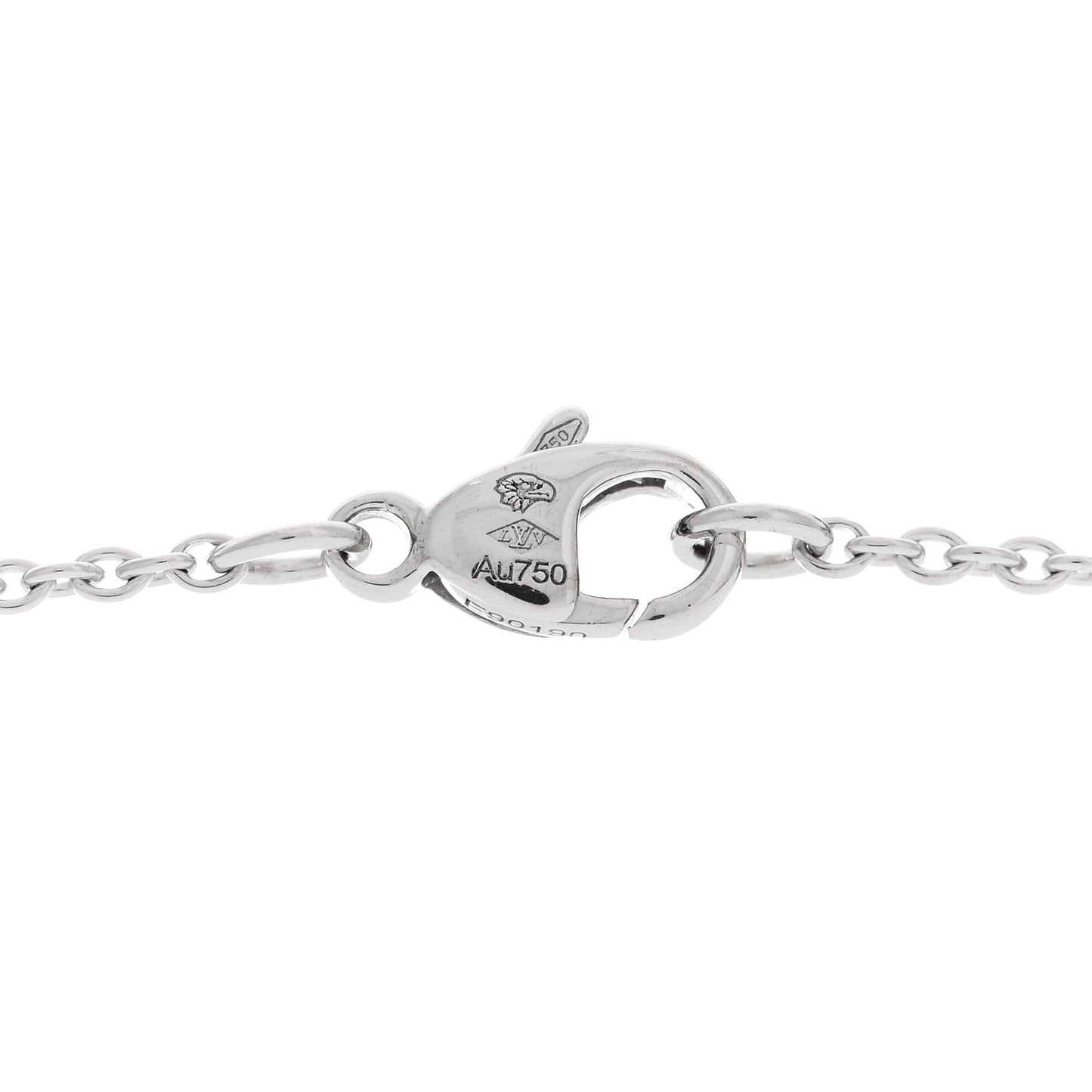 18K White Gold Empreinte Pendant Necklace