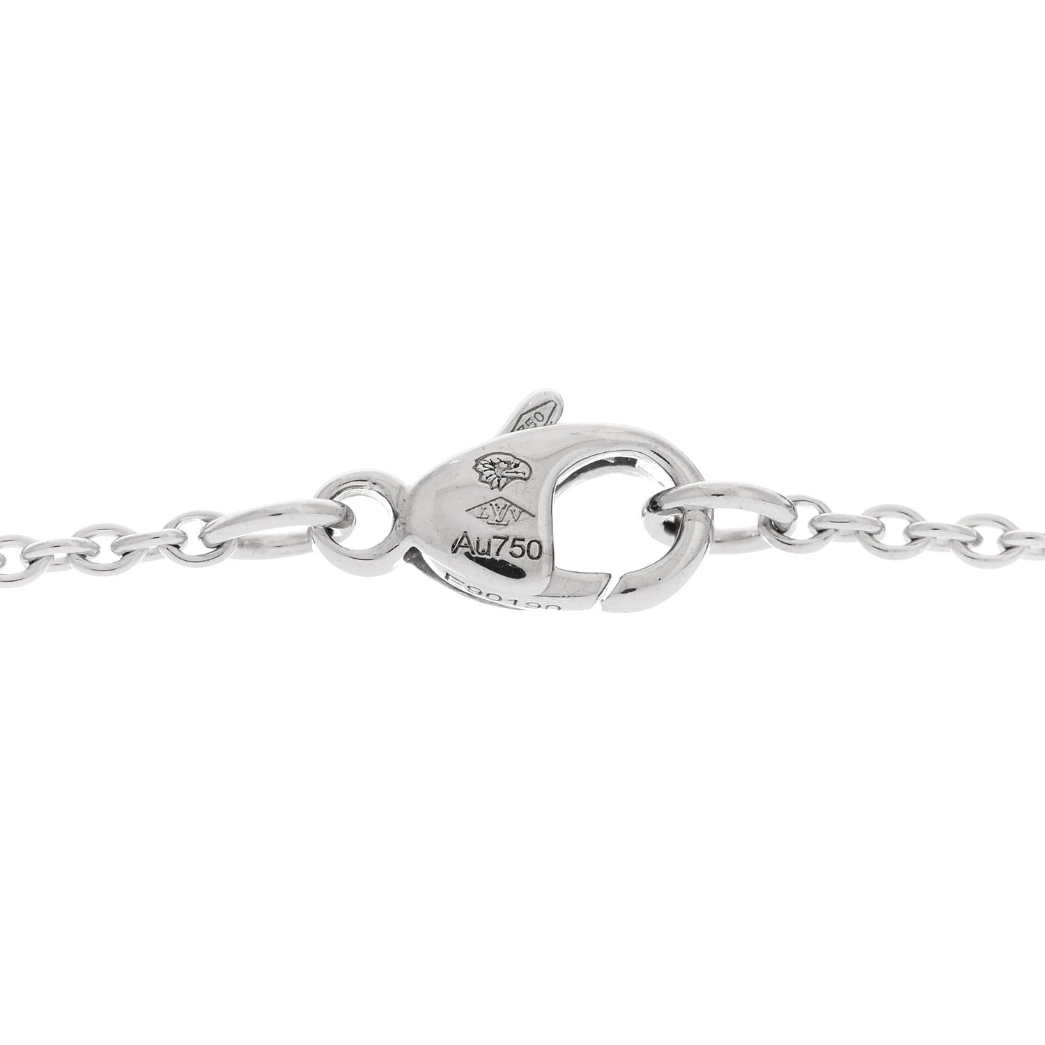 Louis Vuitton 18K White Gold Empreinte Pendant Necklace 5 of 6