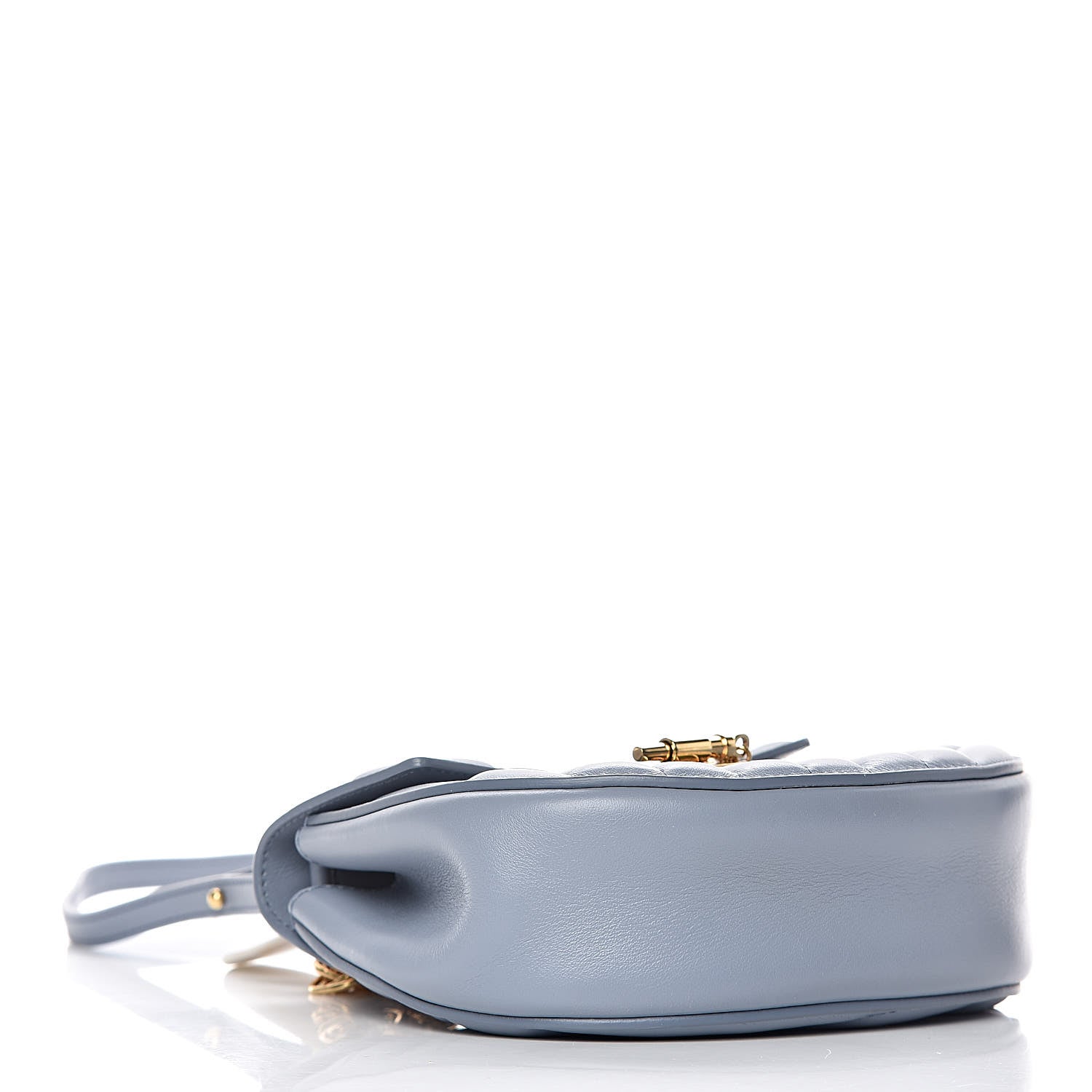Chloe Calfskin Quilted Mini Drew Bijou Shoulder Bag Washed Blue 4 of 10