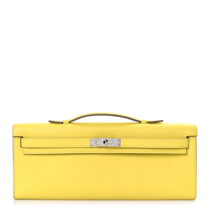 Hermes Swift Kelly Cut Clutch Pochette Lime 1 of 9