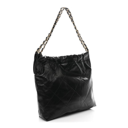 Chanel Shiny Calfskin Quilted Small Chanel 22 Black 4 of 13