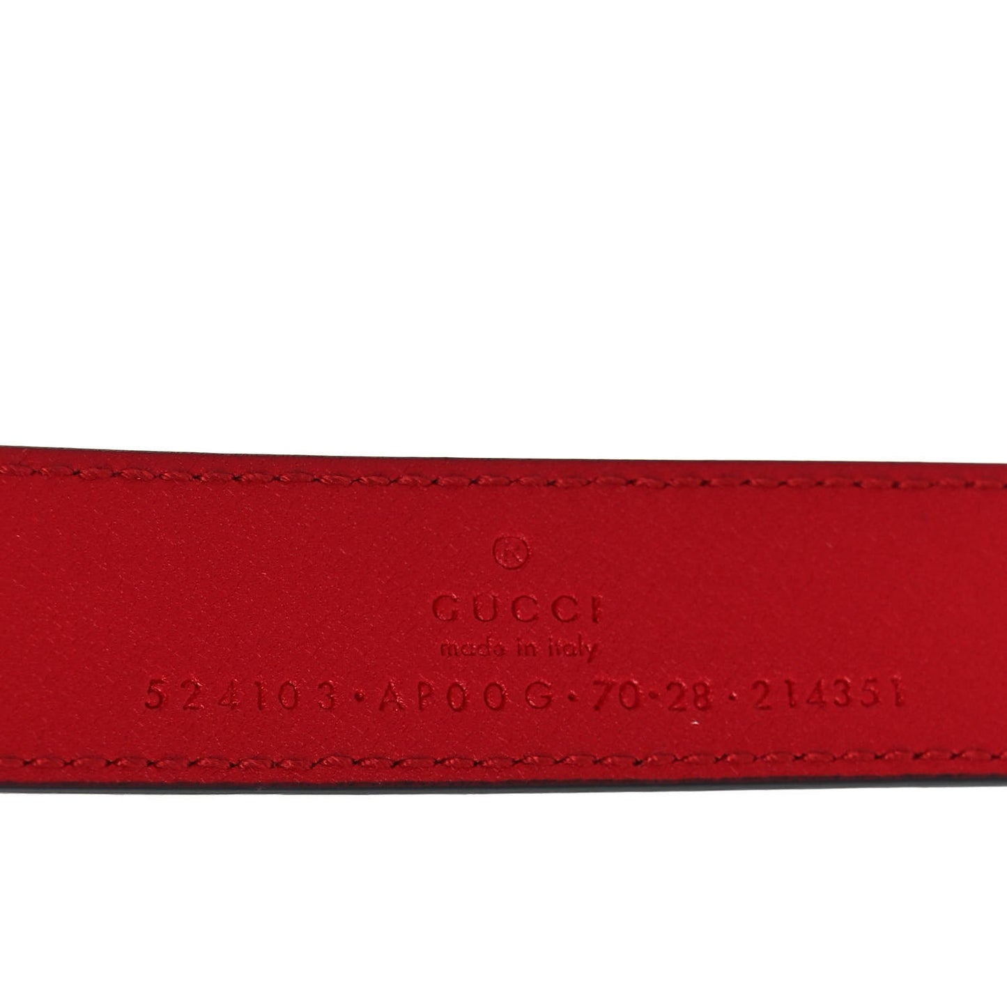 Moon Calfskin Torchon Double G 25mm Belt 70 28 Hibiscus Red