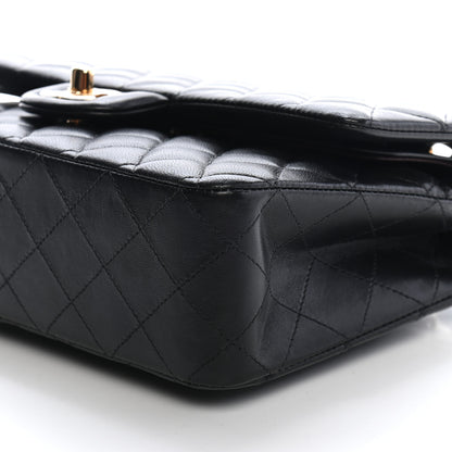 Chanel Lambskin Quilted Medium Double Flap Black 9 of 9