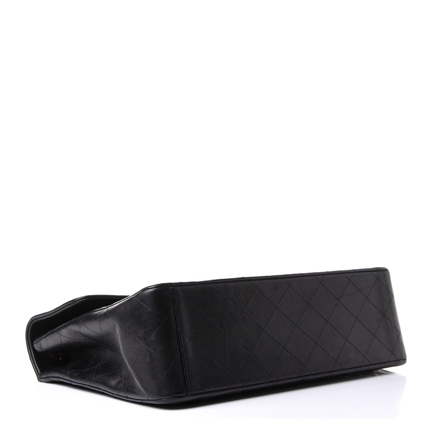 Chanel Lambskin Quilted XL Jumbo Single Flap Black 3 of 12