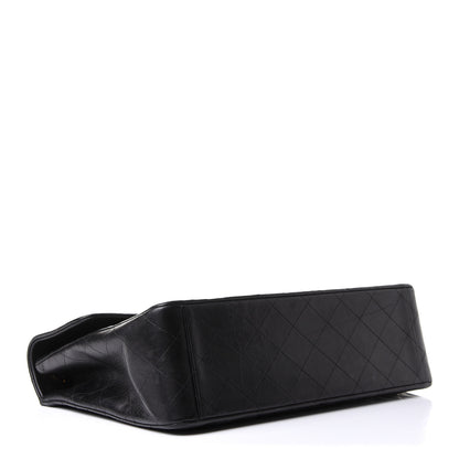 Chanel Lambskin Quilted XL Jumbo Single Flap Black 3 of 12