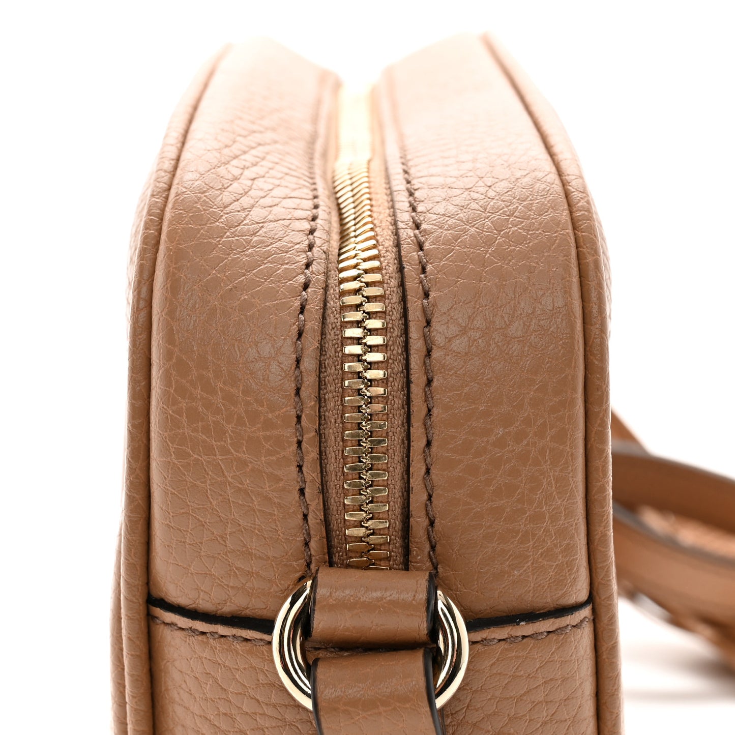 Pebbled Calfskin Small Soho Disco Bag Camelia