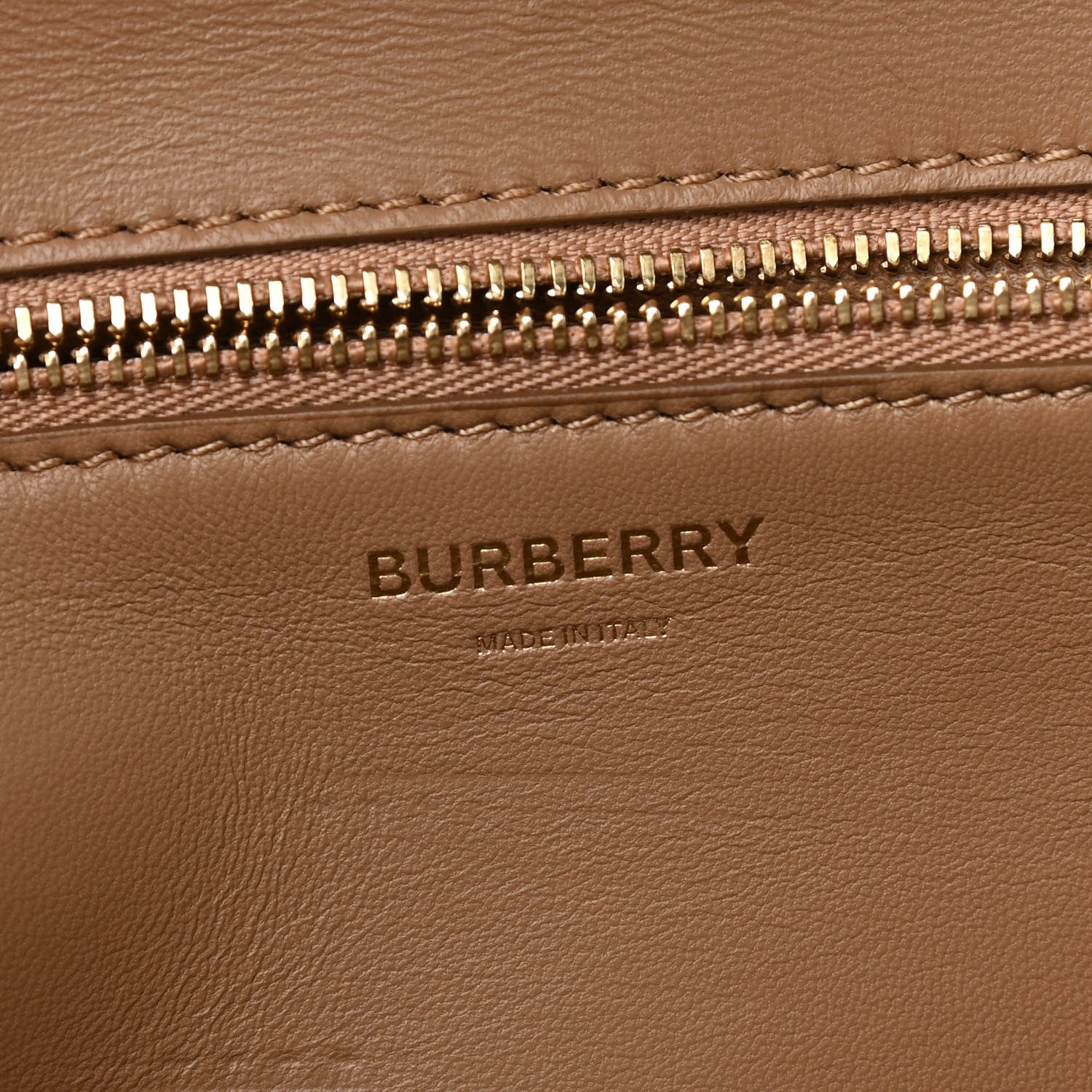 Burberry Smooth Calfskin Monogram Medium TB Bag Chalk White Camel 6 of 10