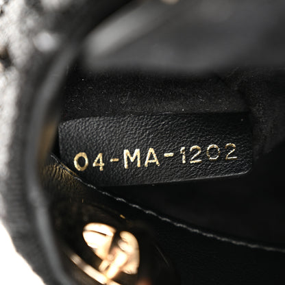 Christian Dior Lambskin Beaded Micro Lady Dior Black 7 of 12