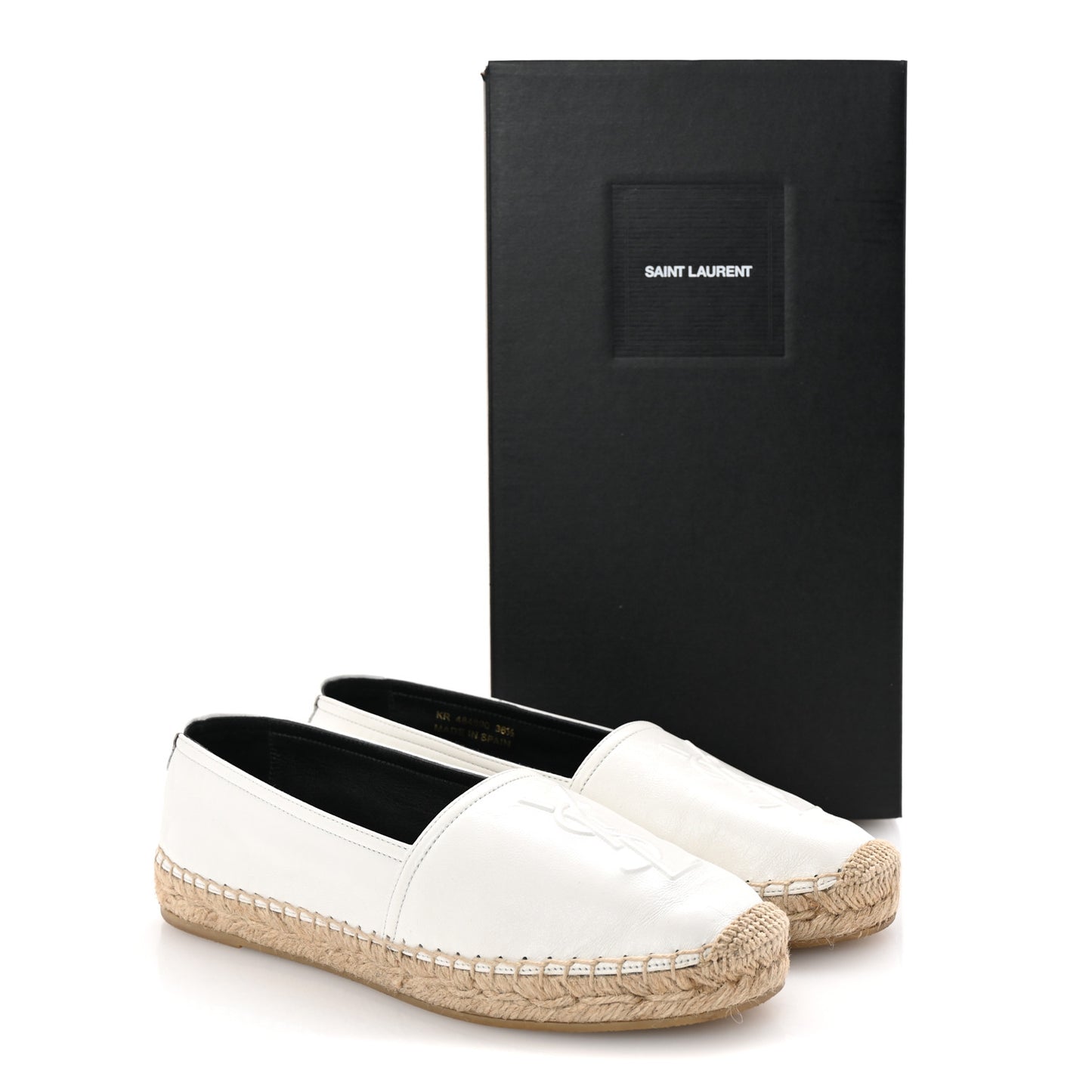 Lambskin Monogram Espadrilles 36.5 White