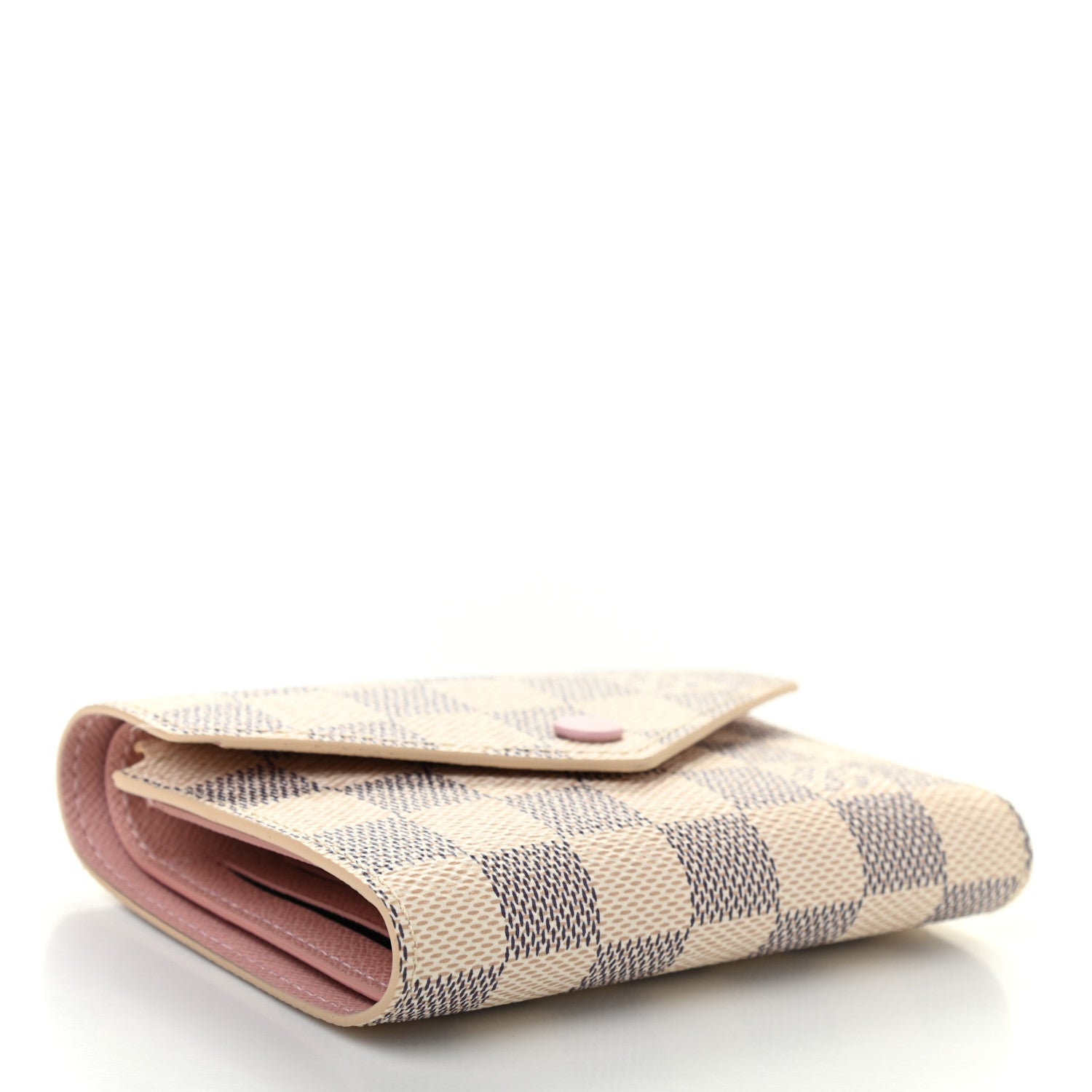 Louis Vuitton Damier Azur Victorine Wallet Rose Ballerine 4 of 7