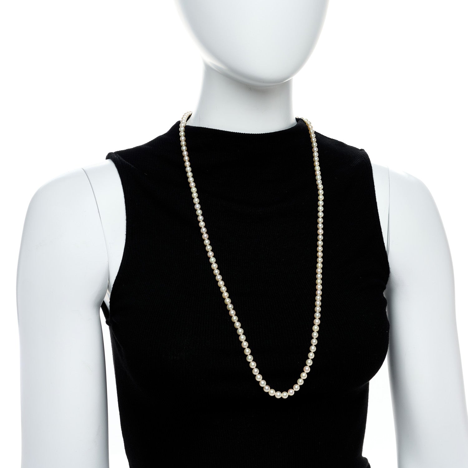 Mikimoto 18K Yellow Gold Akoya Cultured Pearl 5.5-6mm Strand Necklace 3 of 5