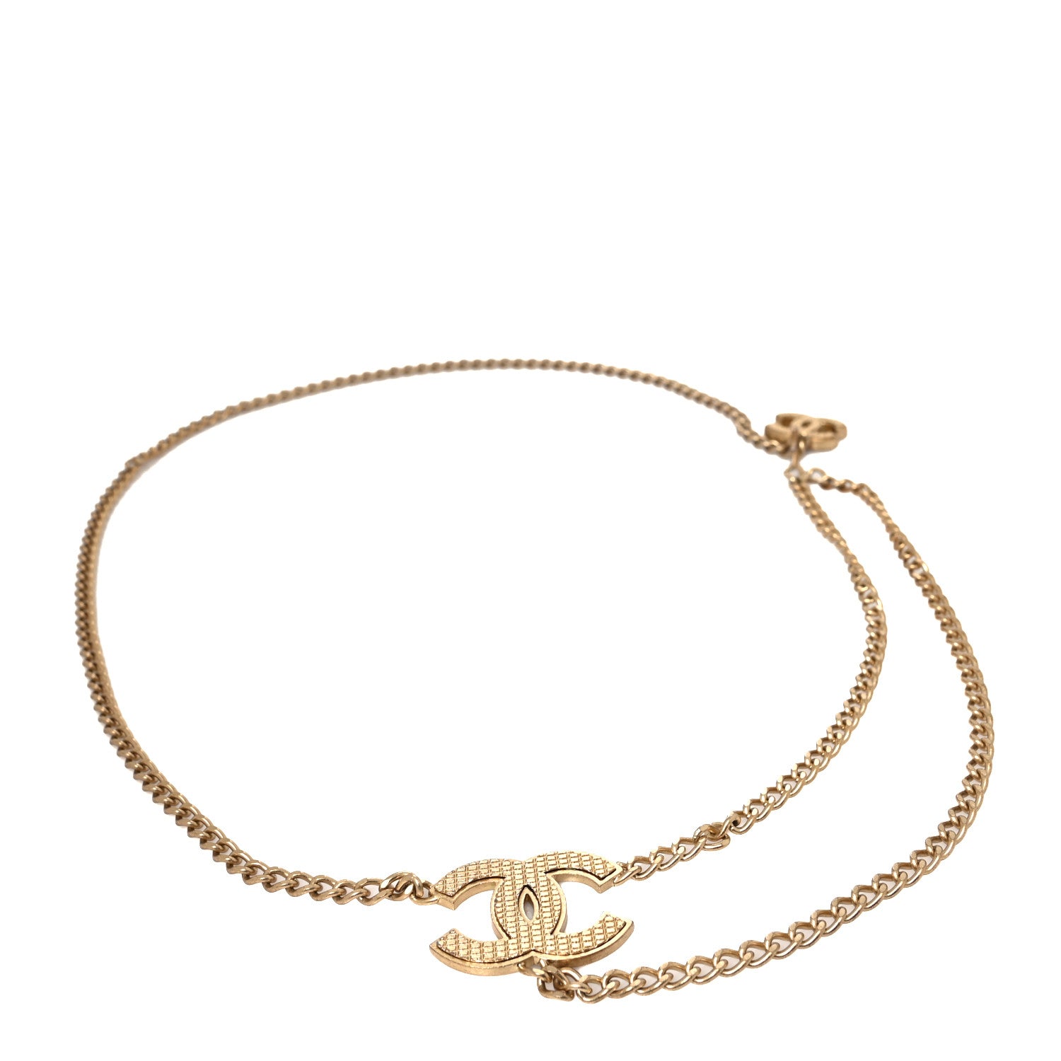 Chanel Metal Quilted CC Chain Logo Belt Gold 1 of 3