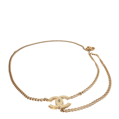 Chanel Metal Quilted CC Chain Logo Belt Gold 1 of 3