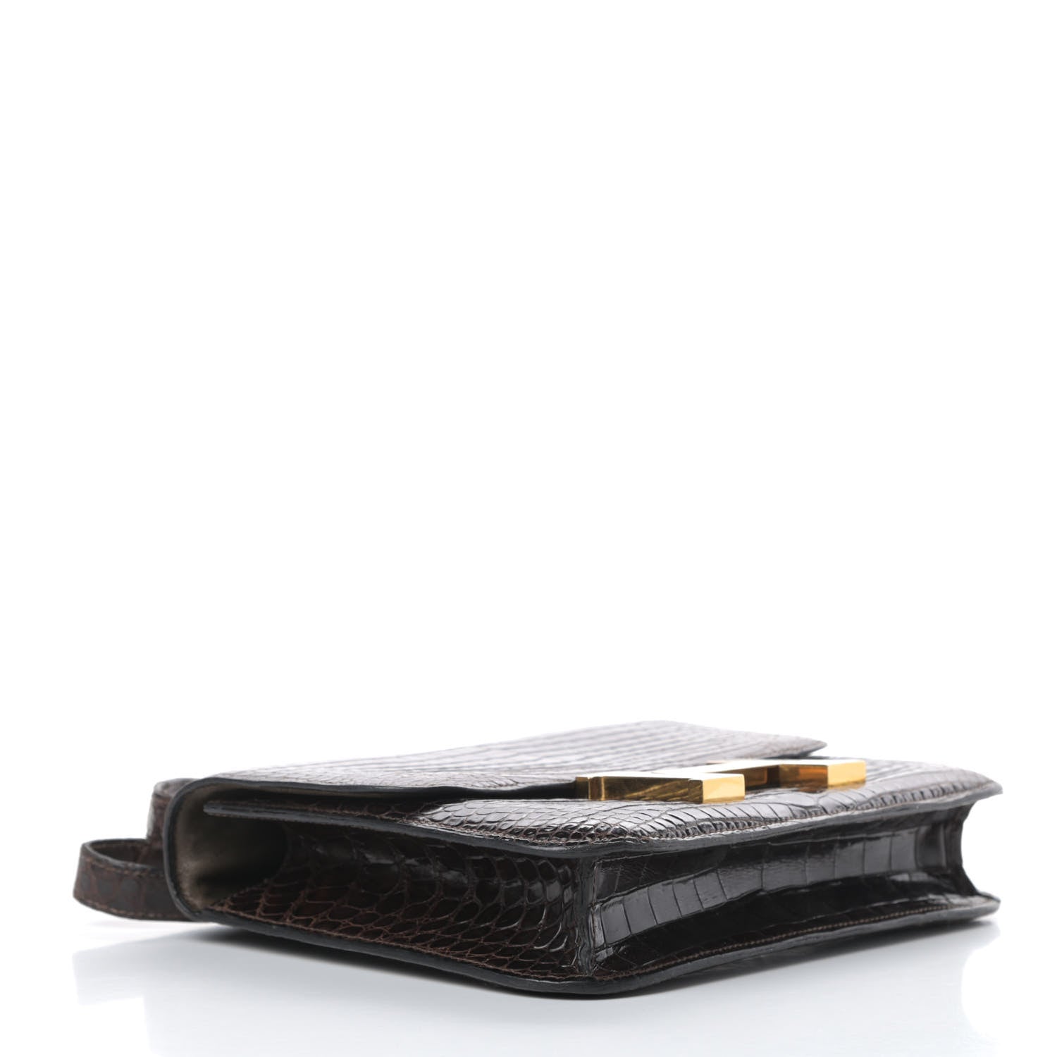 Hermes Shiny Porosus Crocodile Constance 23 Chocolate 4 of 15