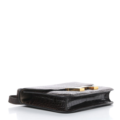 Hermes Shiny Porosus Crocodile Constance 23 Chocolate 4 of 15