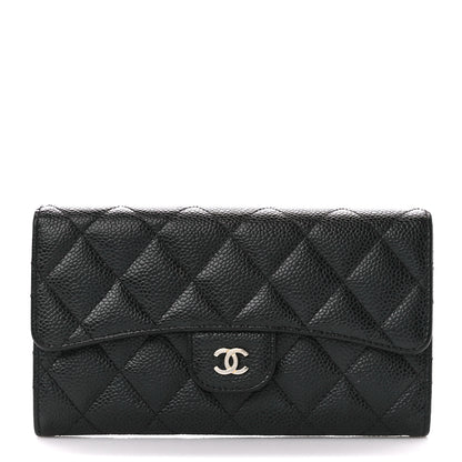Chanel Caviar Quilted Large Flap Wallet Black 1 of 17