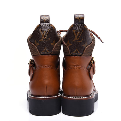 Louis Vuitton Calfskin Territory Ranger Combat Boots 38 Cognac 4 of 13