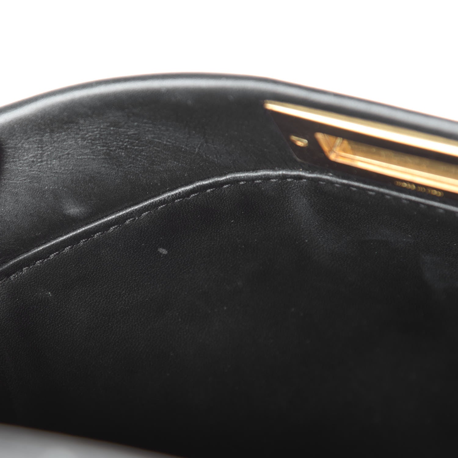 Fendi Vitello Morgan Shiny Nappa Medium Peekaboo Iconic Satchel Black 15 of 15