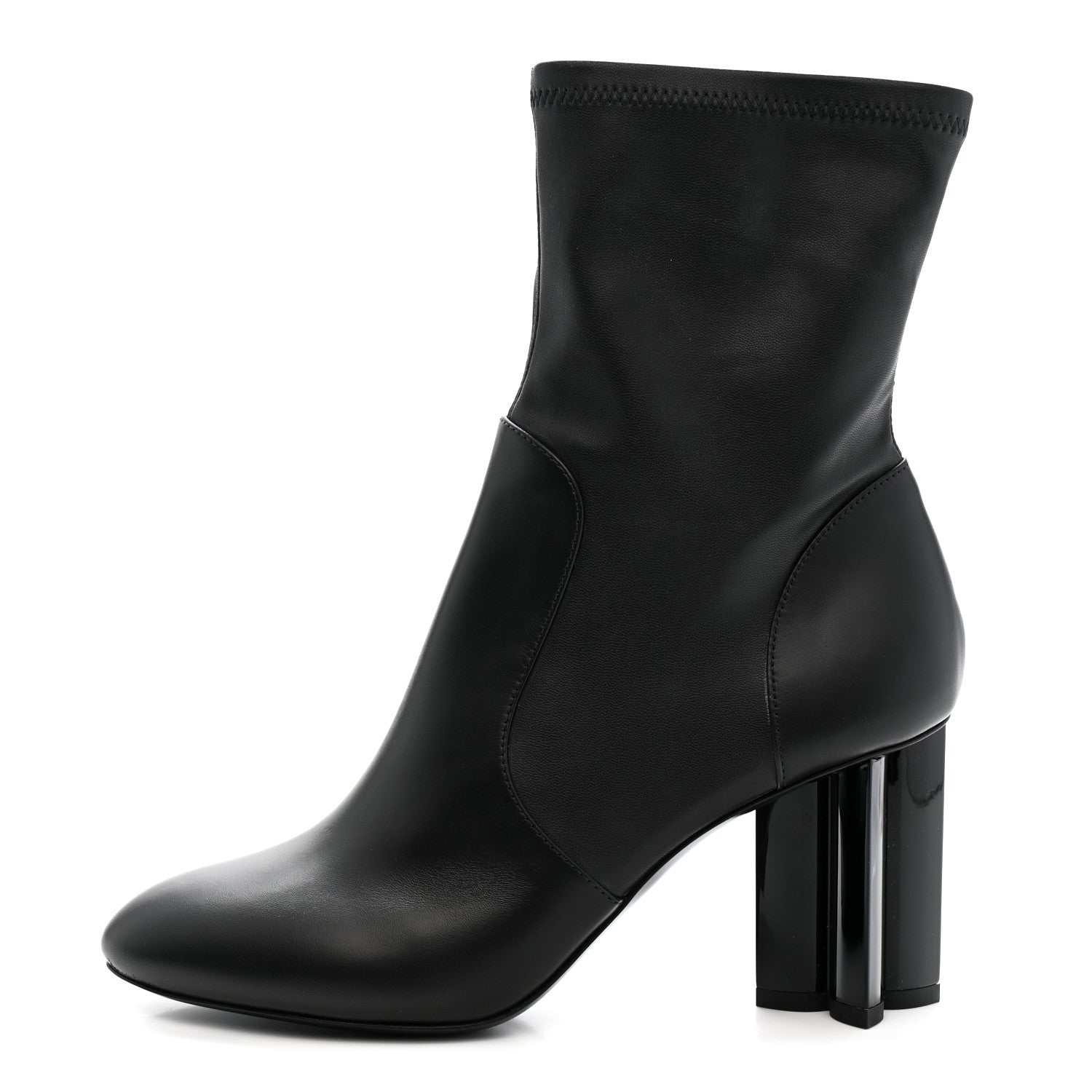 Louis Vuitton Calfskin Uniformes Silhouette Ankle Boots 37.5 Black 1 of 8