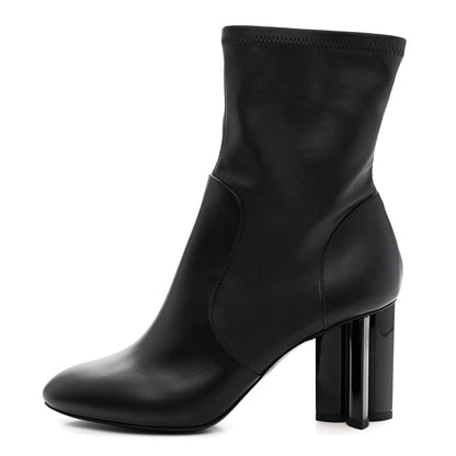 Louis Vuitton Calfskin Uniformes Silhouette Ankle Boots 37.5 Black 1 of 8