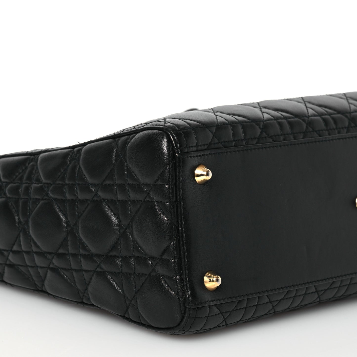 Lambskin Cannage Large Lady Dior Black