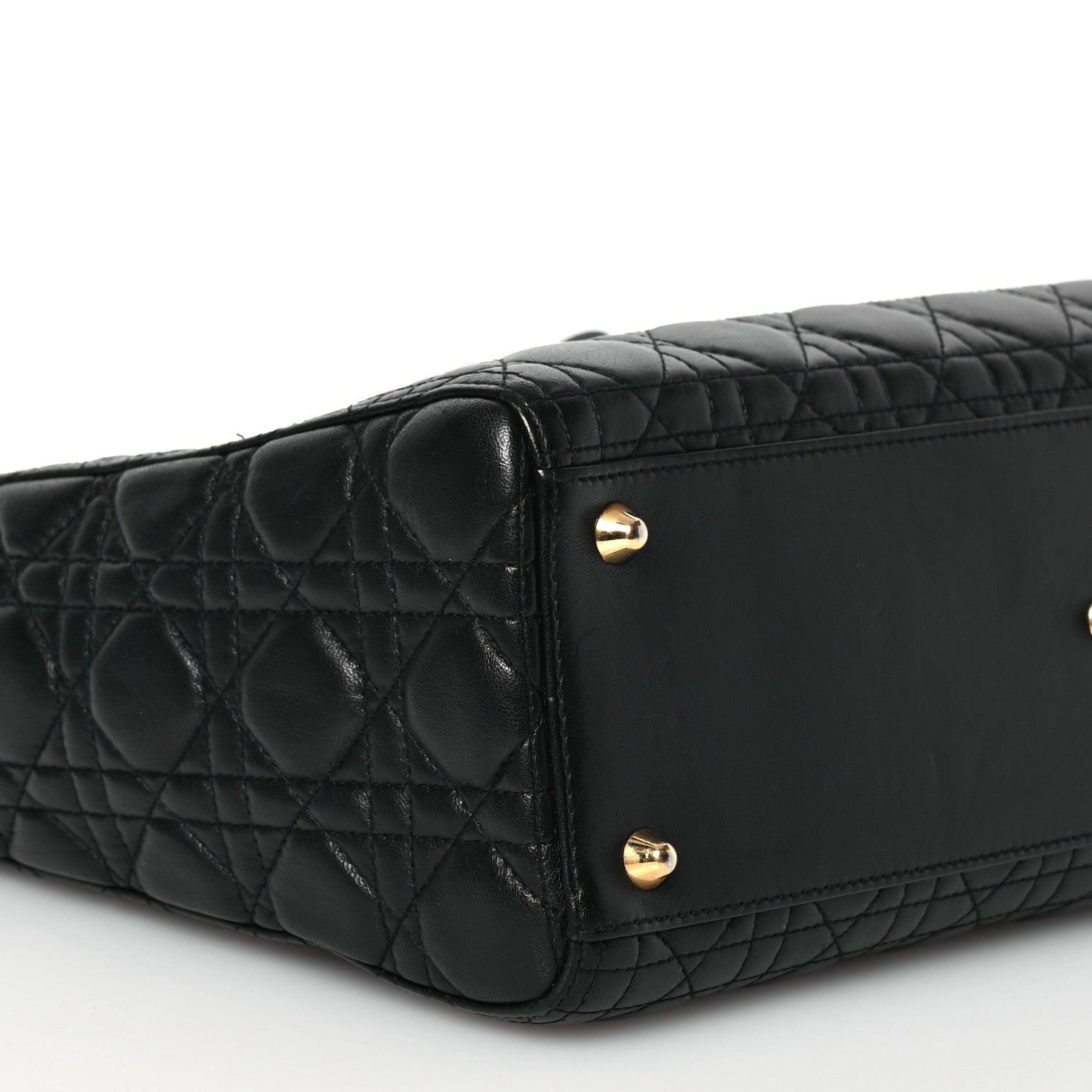 Christian Dior Lambskin Cannage Large Lady Dior Black 9 of 10