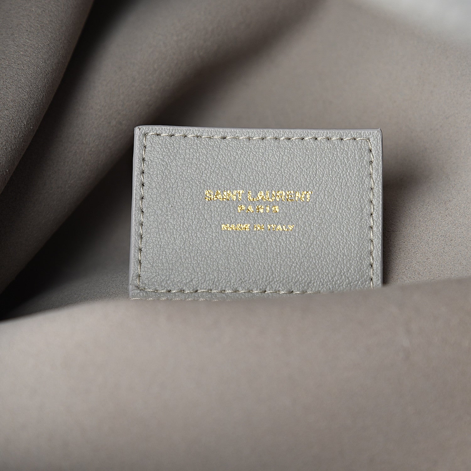 Saint Laurent Calfskin North-South Shopping Tote Oyster Grey 5 of 9