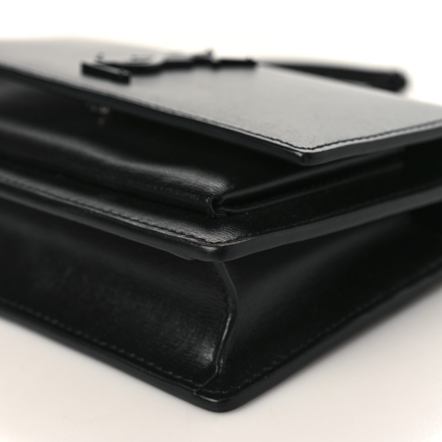 Saint Laurent Calfskin Monogram Sunset Chain Wallet Black 8 of 9