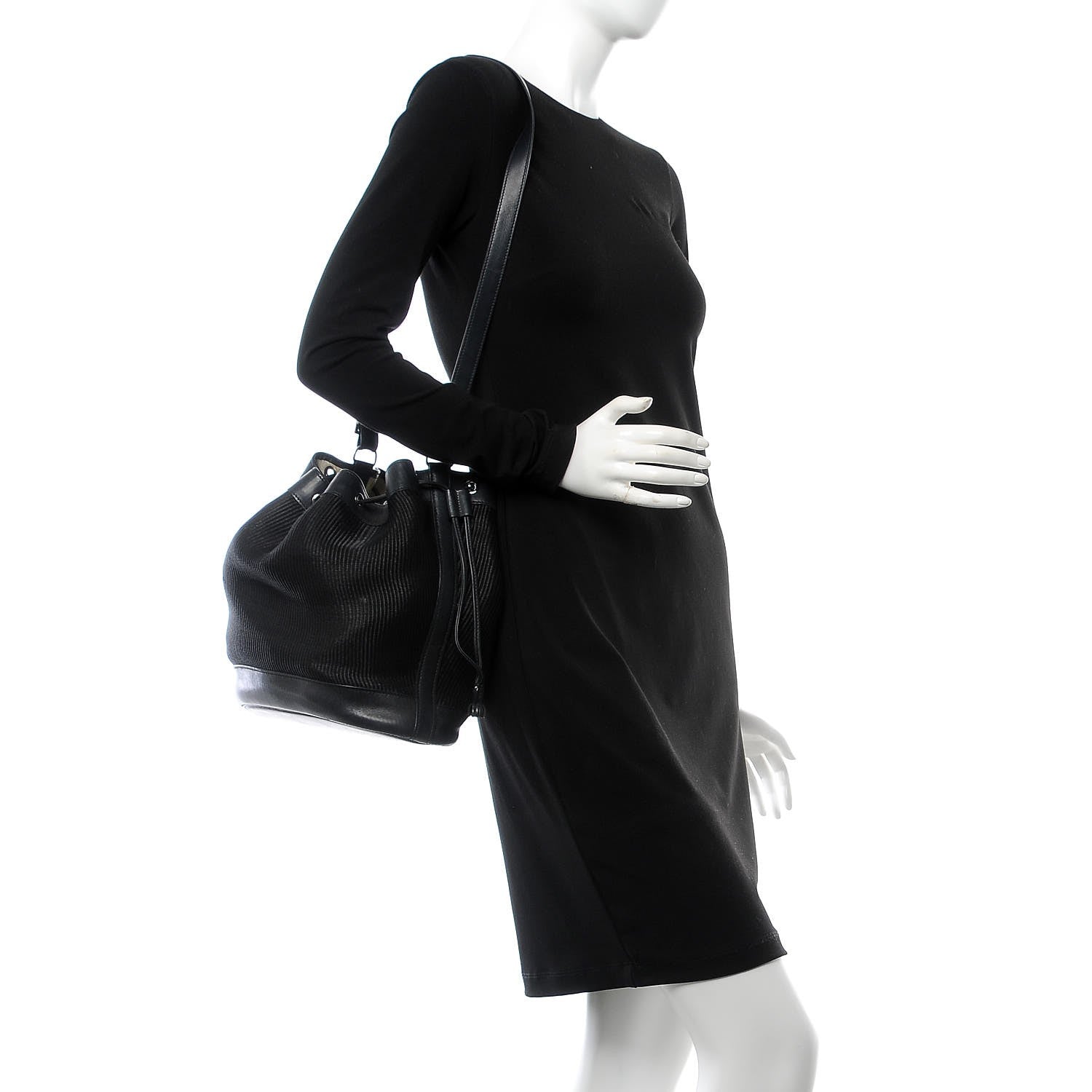 Hermes Barenia Crinoline Market Bag Black 2 of 11