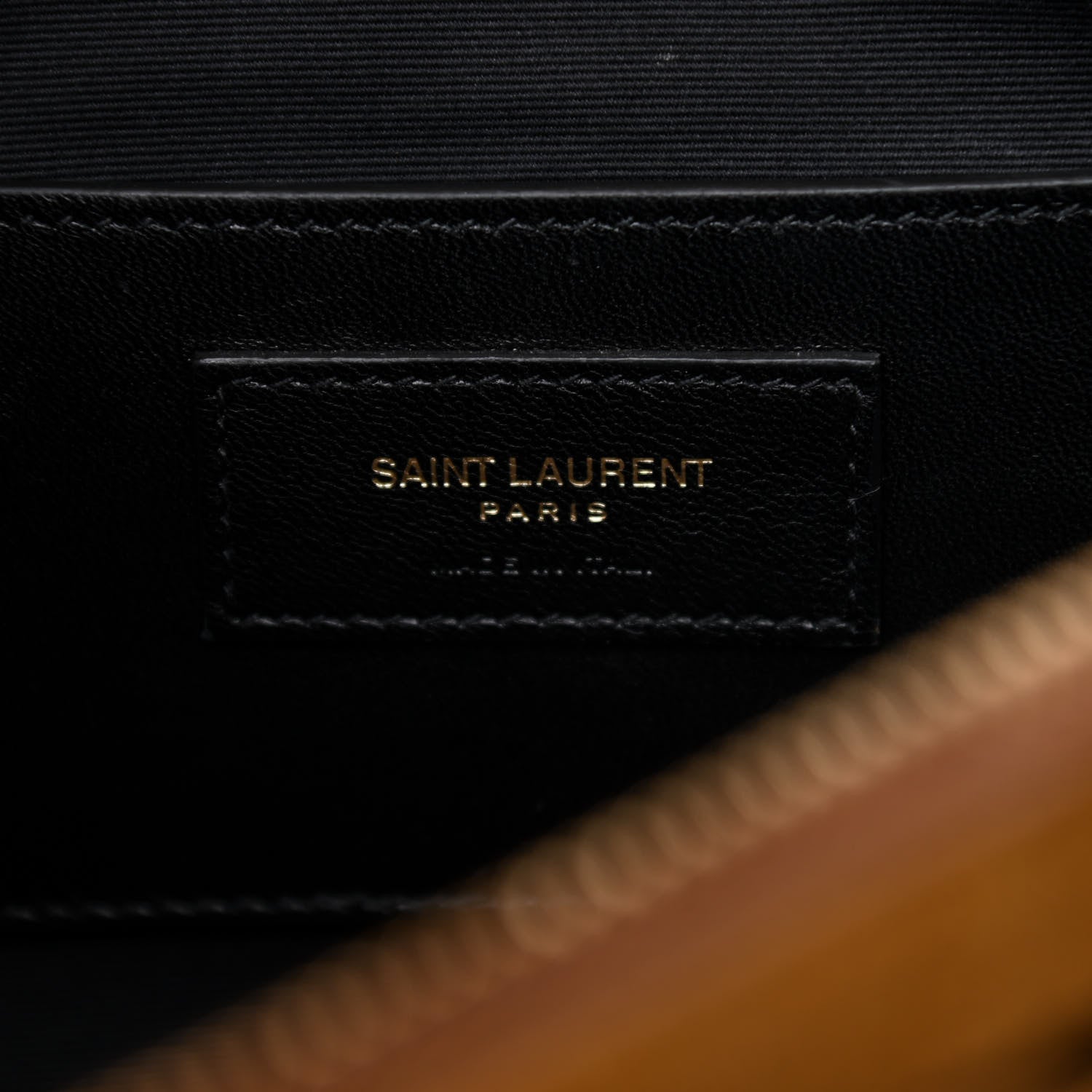 Saint Laurent Suede Mixed Matelasse Tri-Quilt Large Monogram Envelope Satchel Brown 6 of 8