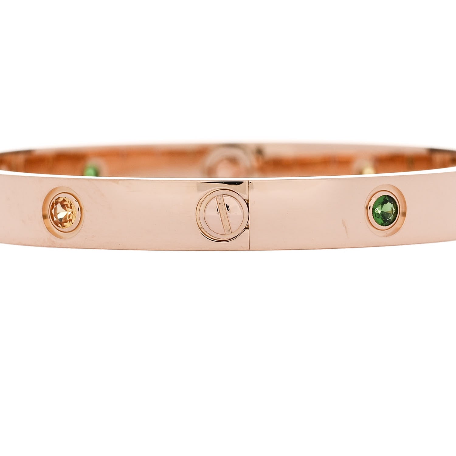 Cartier 18K Pink Gold Sapphire Garnet Amethyst LOVE Bracelet 17 4 of 9