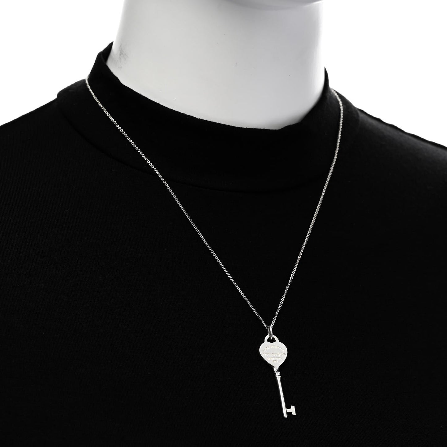 Sterling Silver Return to Tiffany Heart Key Pendant Necklace