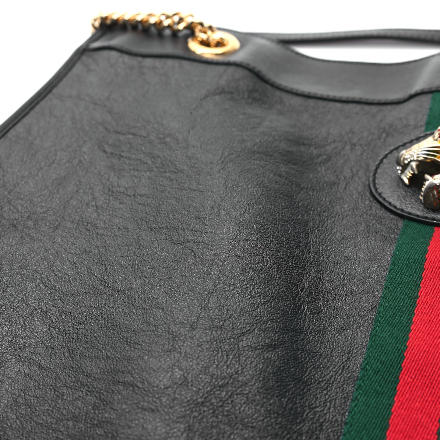 Calfskin Maxi Rajah Chain Tote Black
