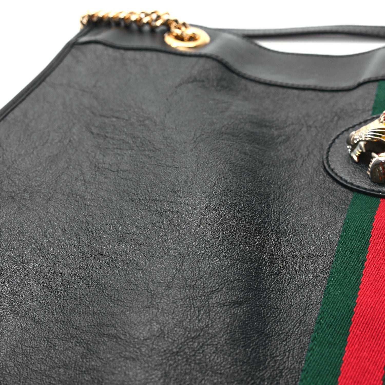 Gucci Calfskin Maxi Rajah Chain Tote Black 14 of 14