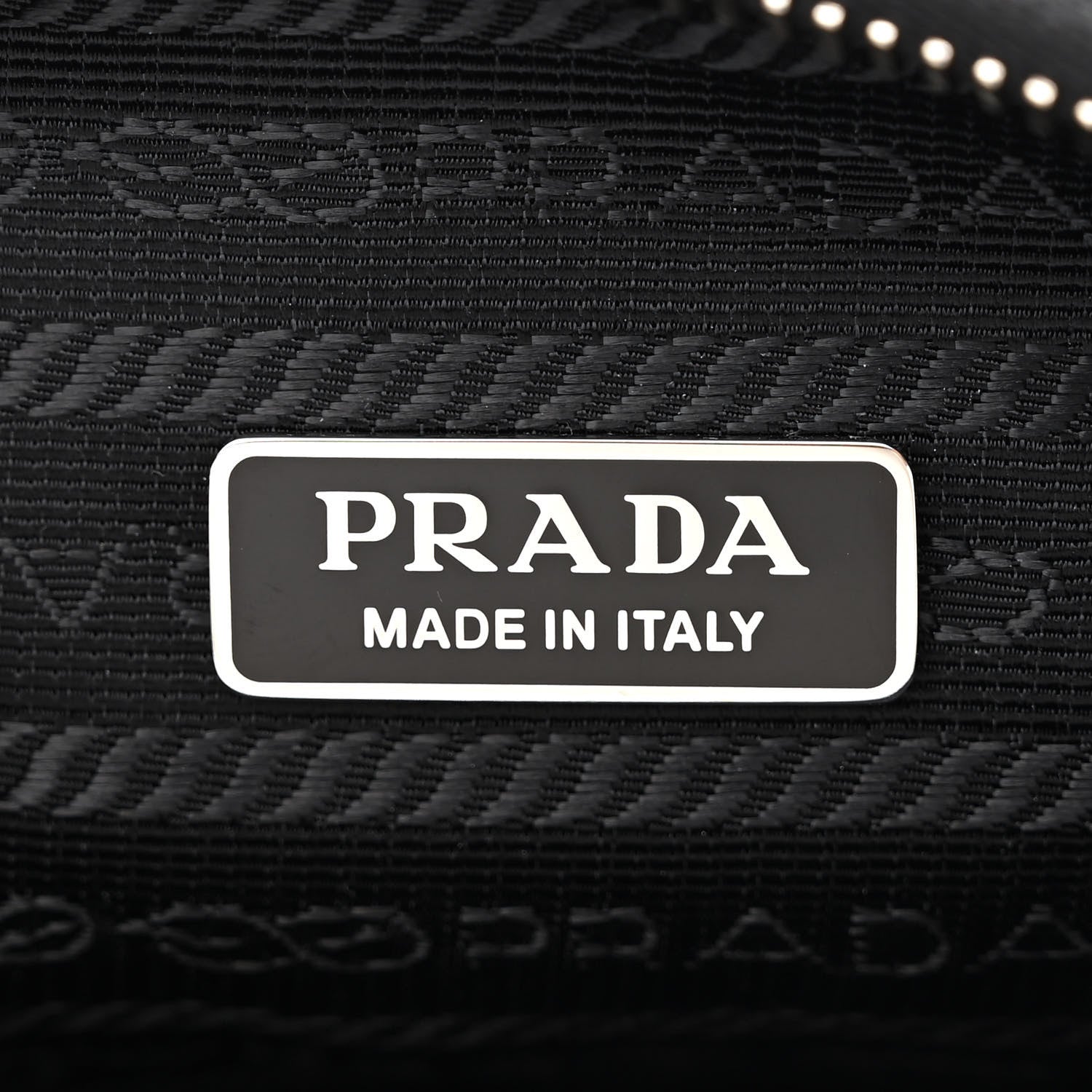 Prada Grace Lux Triangle Logo Embossed Triangle Wristlet Pouch Black 6 of 11