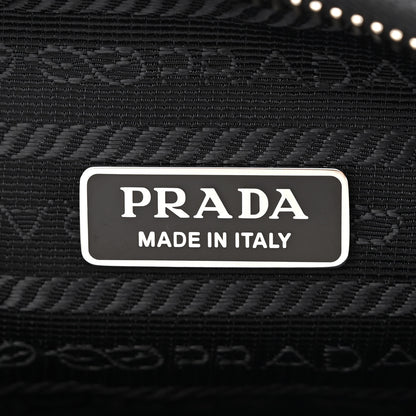 Prada Grace Lux Triangle Logo Embossed Triangle Wristlet Pouch Black 6 of 11
